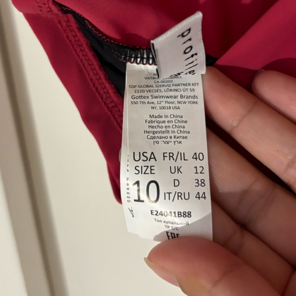 NWT Gottex Pink Bow Swimsuit Top Tankini Size 10 - Picture 8 of 9